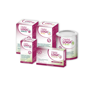 OMNi-LOGiC Produkte Gesamtpackshot: alle Ballaststoffpräparate