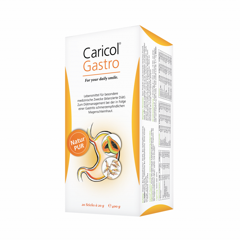 Caricol®-Gastro Unterstützung für die Magenschleimhaut*. Mit der Kraft von Papaya, Hafer & Biotin