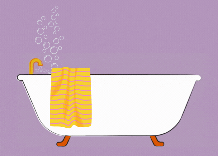 Richtige Intimpflege - Badewanne mit Badeente