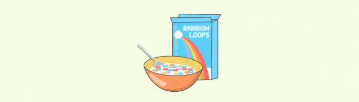 Caja de cereales de colores