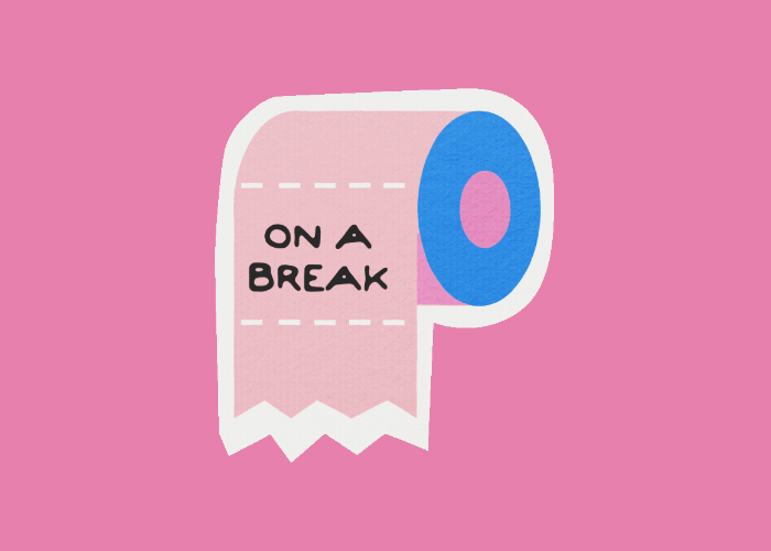 klopapier pause urlaub