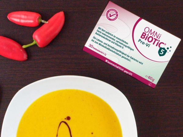 crema de calabaza con probióticos