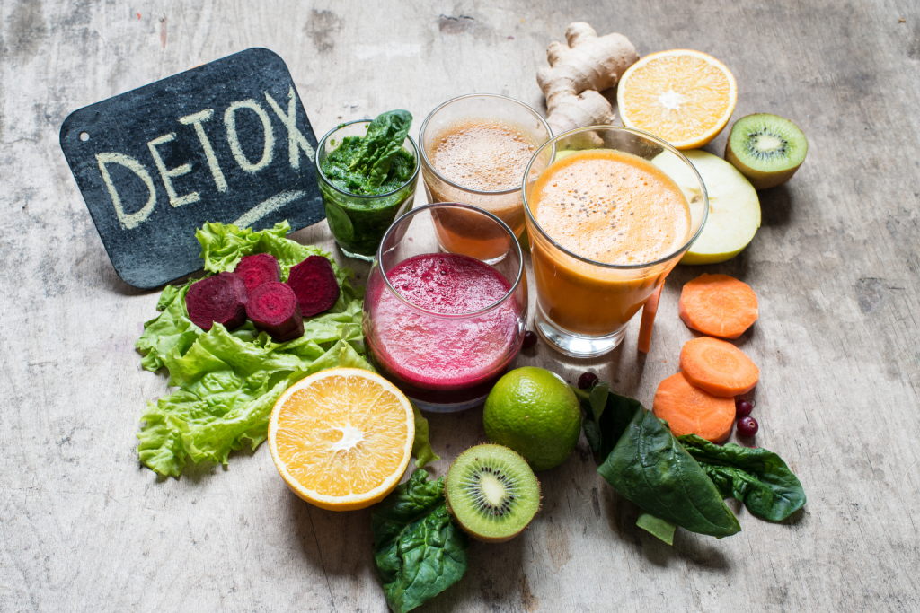 dieta detox: verduras, zumos, batidos, frutas