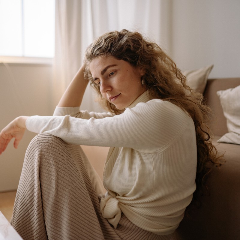 woman stressed out before bed